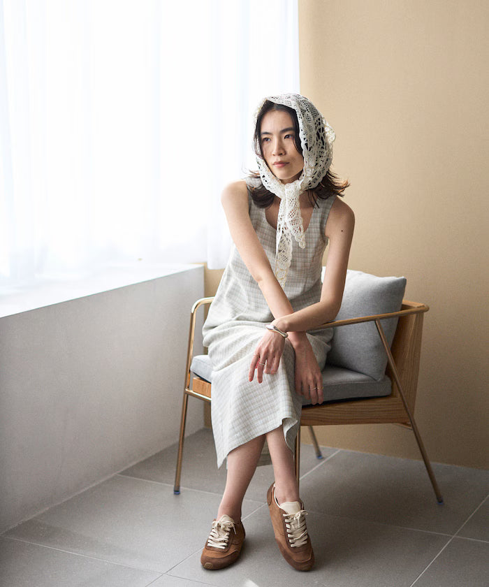 [March 11th 12:00 release] Camila Check I-Line Dress / Compatible with Setups