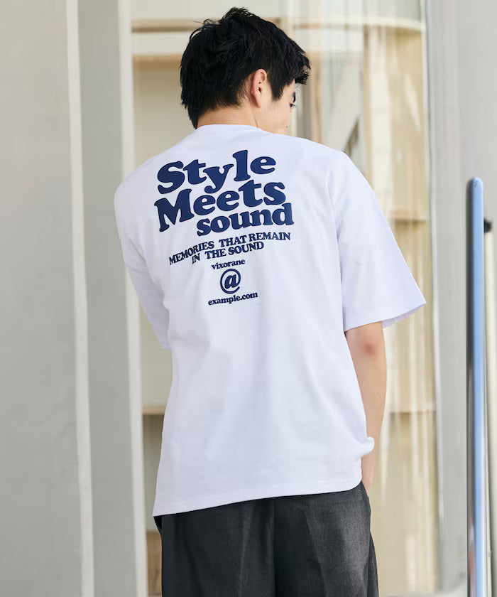 Big Silhouette Back Print Crew Neck T-Shirt / Style Meets 【Limited Edition】