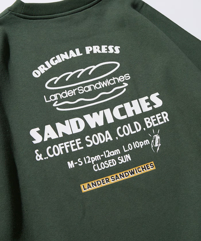 LANDER SANDWICHES×FREAK'S STORE/ Lander Limited Edition Big Silhouette Back Print Crewneck Sweat 【Limited Release】