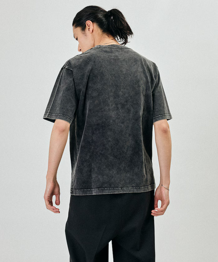 Bone Print Powder Bleach Crew Neck T-Shirt