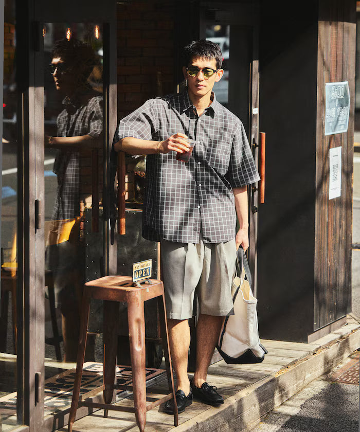 AIRDRY HIGH TECHYARN High-performance material broad regular collar shirt short sleeve quick-drying moisture absorption