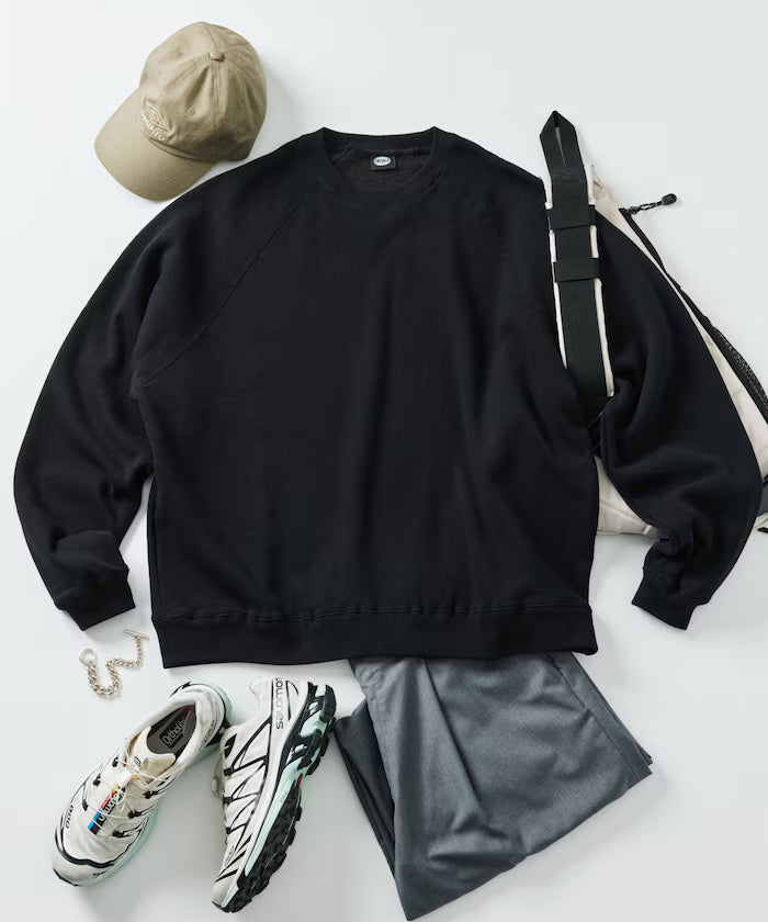 12oz Heavyweight Big Silhouette Raglan Sleeve Crew Neck Sweatshirt 【Limited Edition】