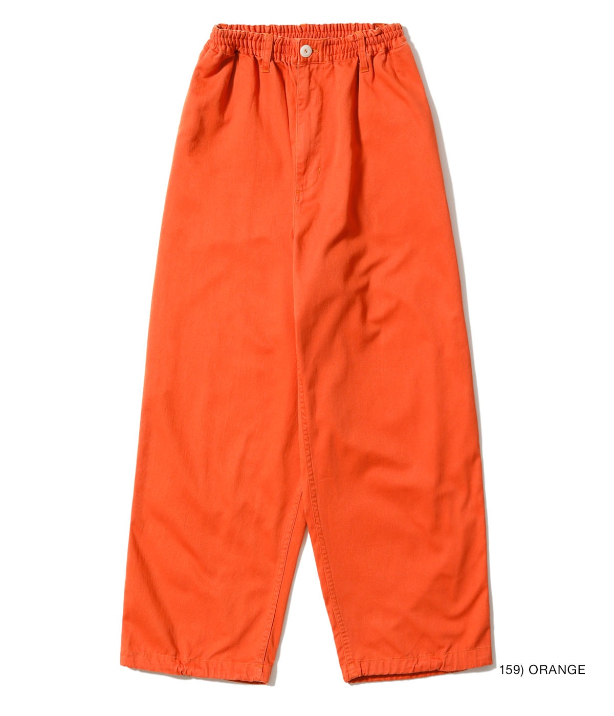 MODUCT COTTON TWILL SCRAB PANTS with STENCIL PRINT AGING MODEL - ORANGE