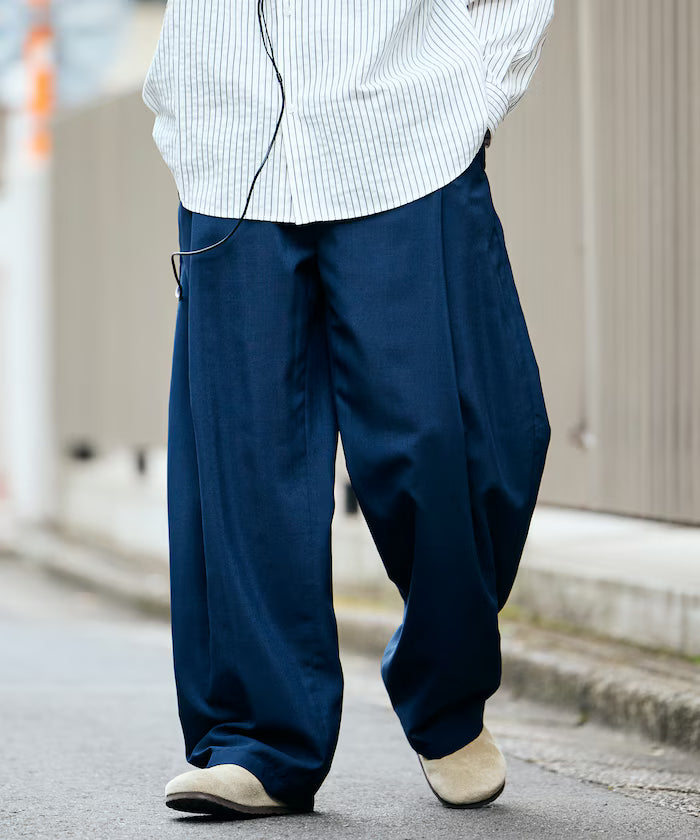 AiRide/Wide Silhouette Pocketable Tuck Slacks Pants/Quick-dry/UV Cut [Limited Edition]