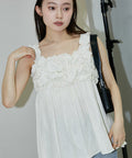 Double Gauze Gathered Camisole Blouse Limited Edition - Off-White
