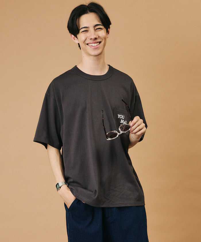 tombonia/Tombo nia Back Print Crew Neck T-Shirt/YOU MADE MY DAY