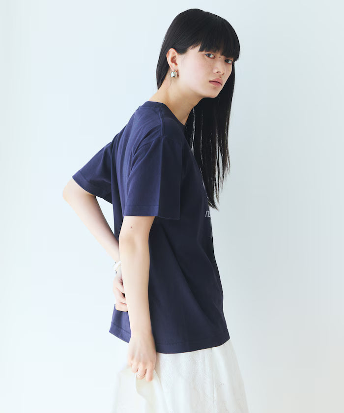 Comfortable Ribbon Print Crew Neck T-shirt