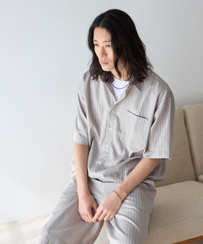 Spindle Stripe Short Sleeve Shirt / Compatible with Setup