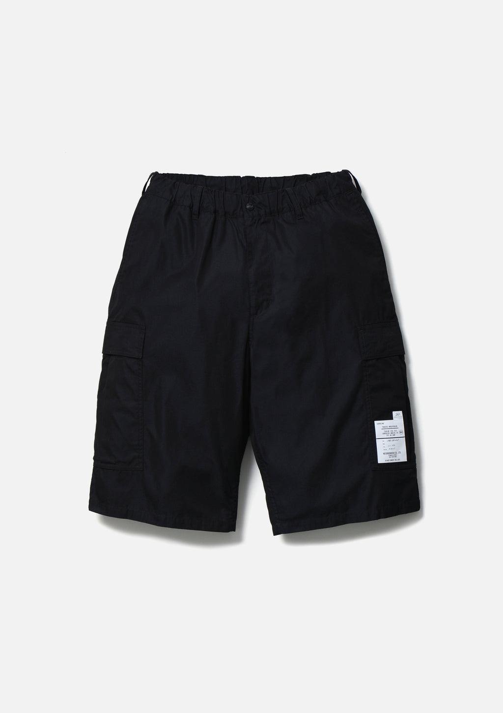 Wide Cargo Short Pants - BLACK