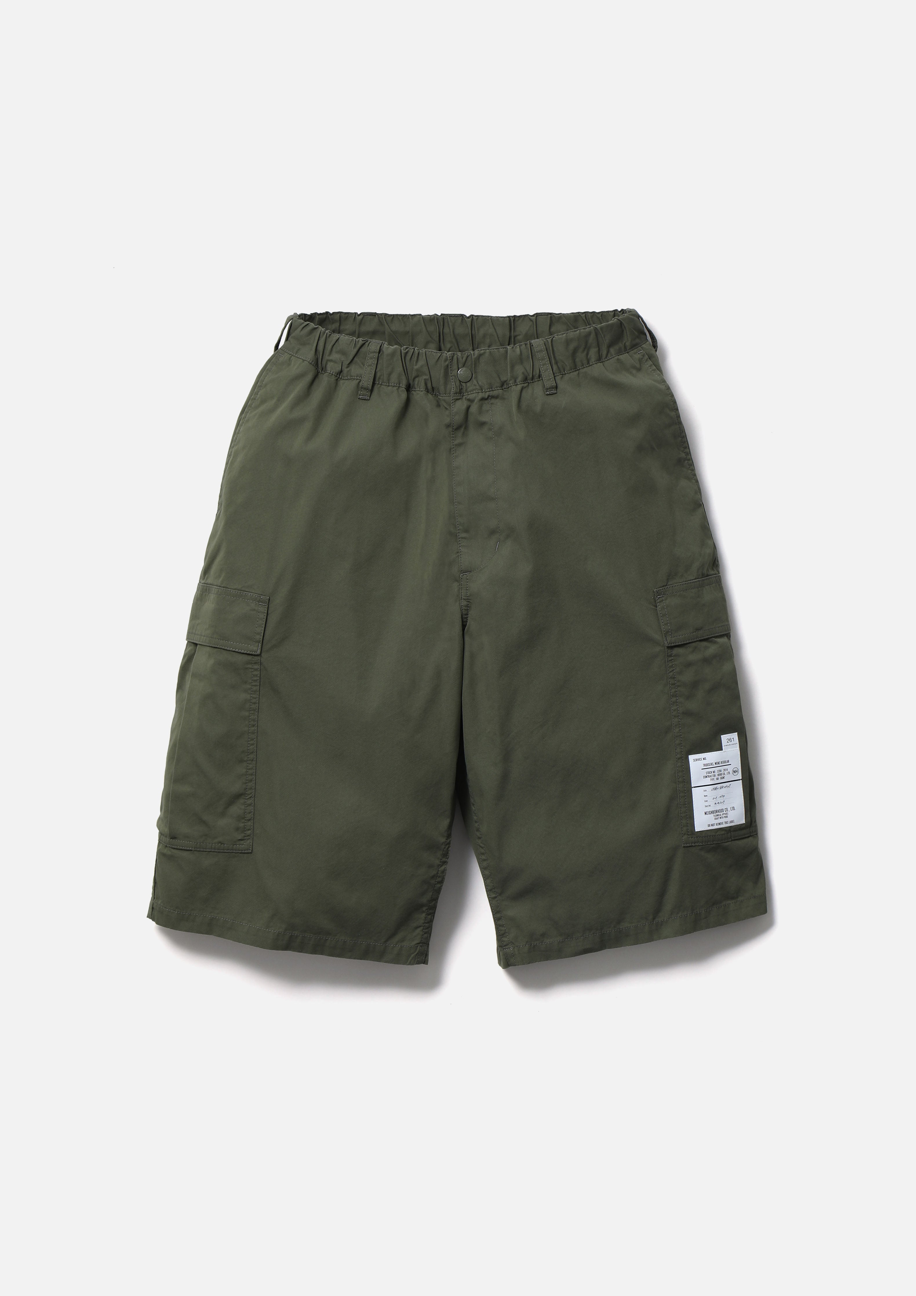 Wide Cargo Short Pants - OLIVE DRAB