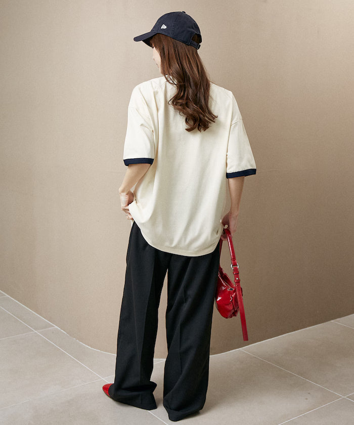 <Functional Material>Mickey Mouse/Sketch Ringer T-Shirt Limited Edition