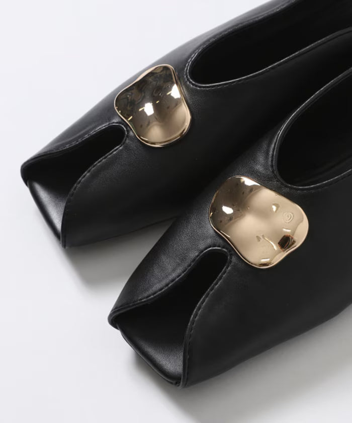 Nuance Plate Open Toe Shoes