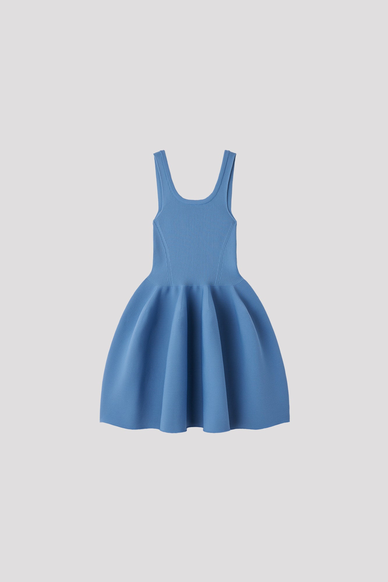POTTERY HS SLEEVELESS MINI DRESS - STEEL BLUE