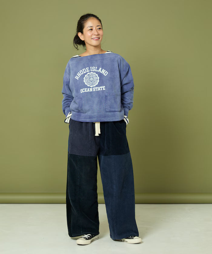 Boat Neck Short Sweatshirt