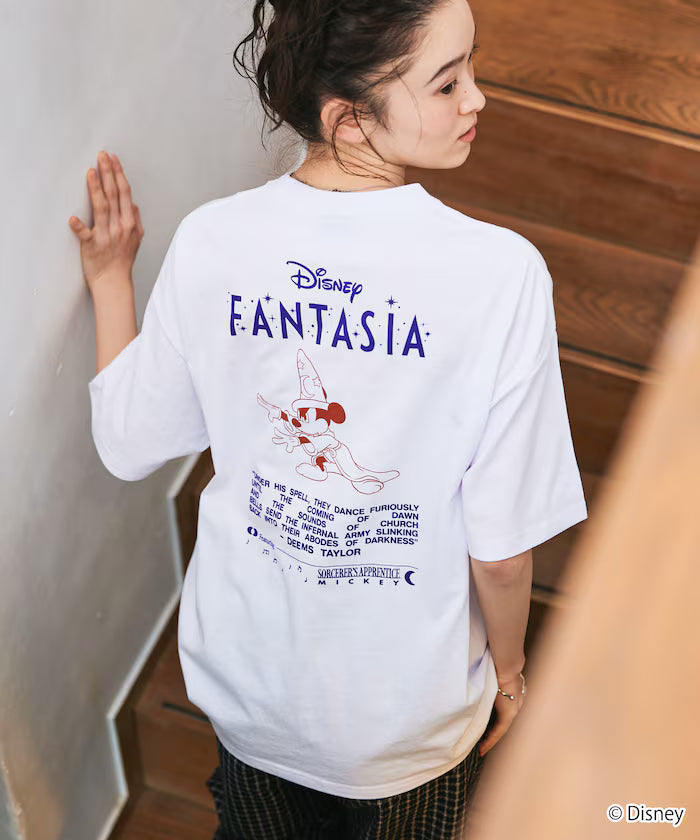 DISNEY/Mickey Mouse 'Fantasia'/Back Print Crew Neck T-Shirt [Limited Edition]