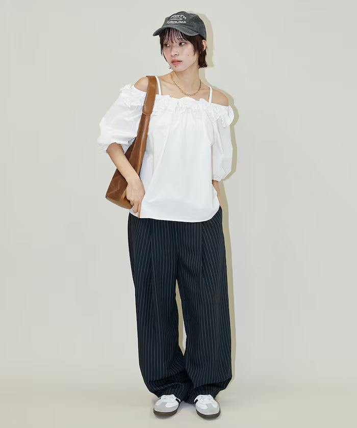 Frill Off-Shoulder Blouse Limited Edition