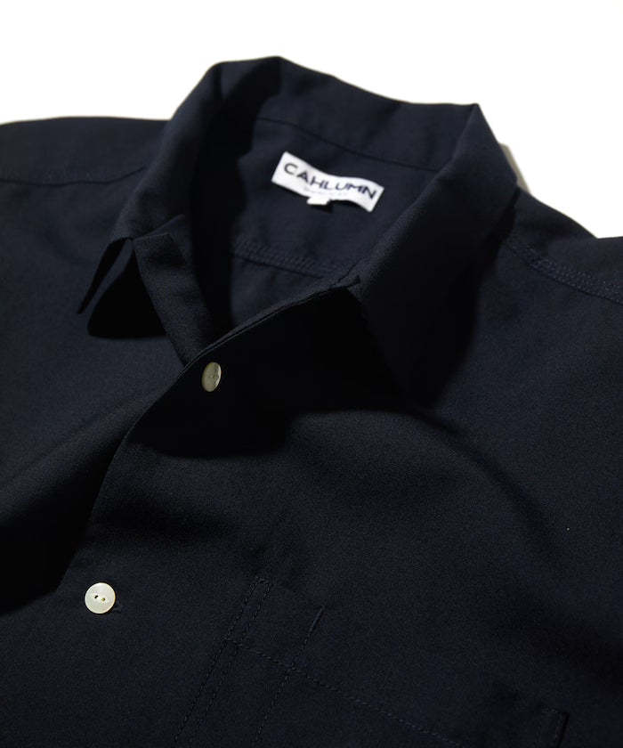 Saxony Chain Stitch Open Collar Shirt