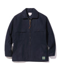 ALASKA SLEEPING BAG NAVY WOOL MELTON "STAG JACKET" - NAVY