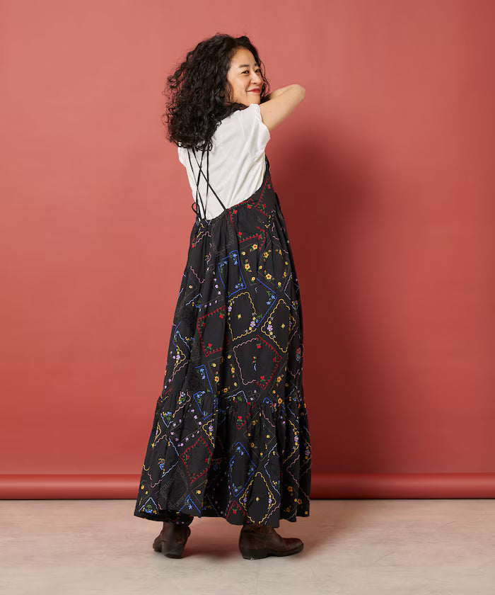 Flower Handkerchief Embroidered Camisole Dress