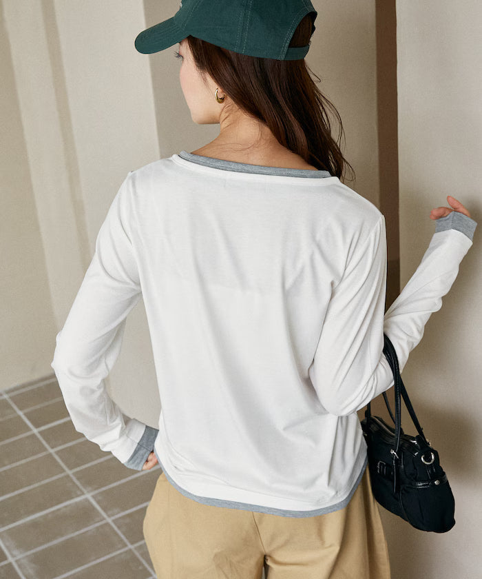 Henry Neck Layered Long Sleeve T Limited Edition