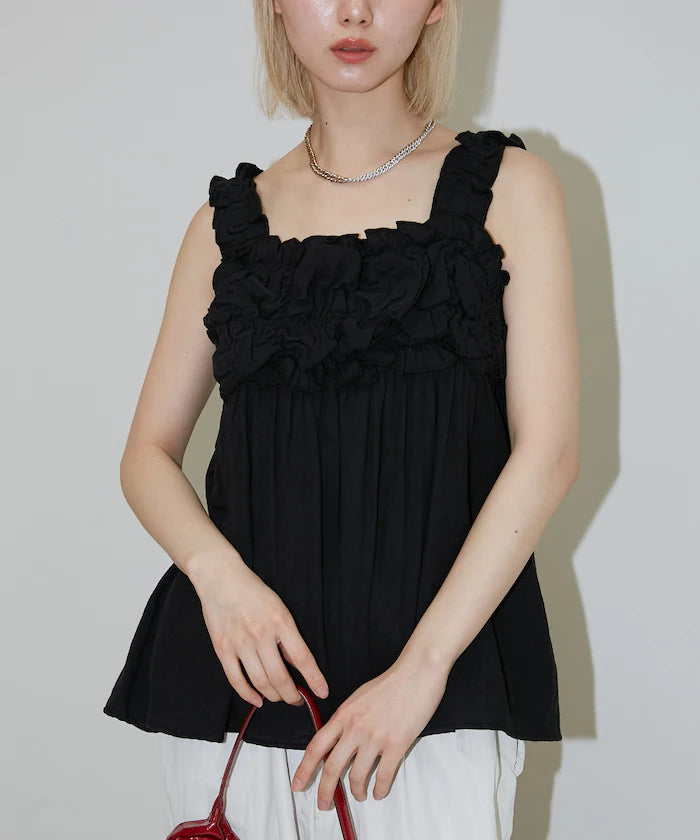 Double Gauze Gathered Camisole Blouse Limited Edition