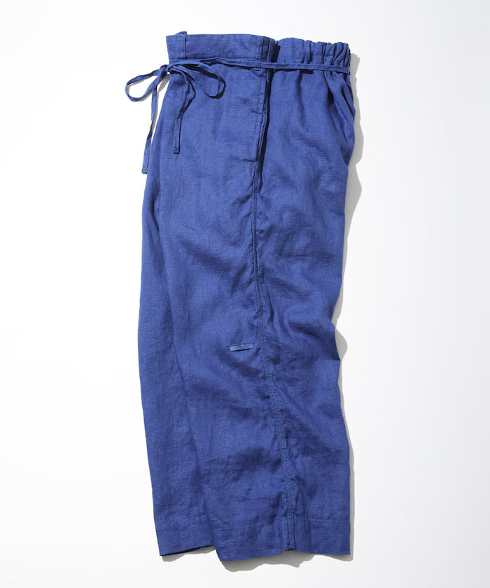 Linen Fisherman Pant - Blue