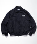 Linen Heli Crew Jacket - Navy