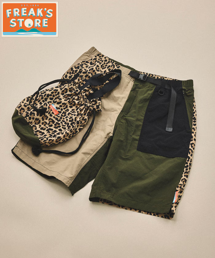 Relaxed Fit Recycled Nylon Webbing Belt Shorts - Print/Pattern