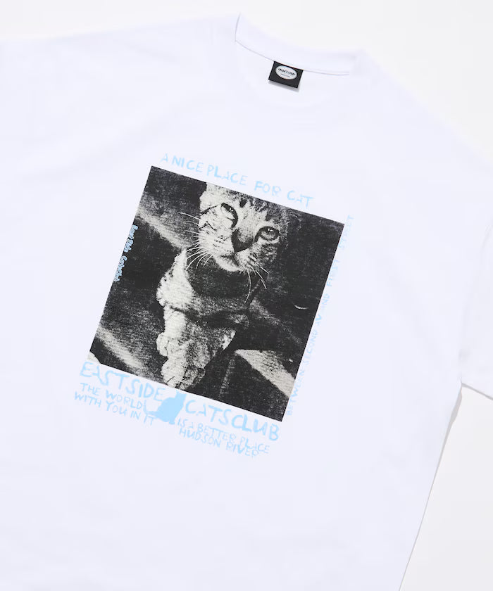 Big Silhouette Back Print Crew Neck T-Shirt / CAT Photo 【Limited Edition】