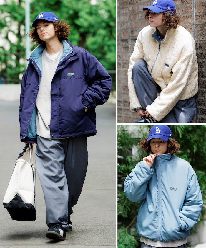 Reversible Liner Set 4way Stand Collar Blouson / Nylon Fleece Liner Set / 2-piece Set [Limited Edition] - Navy