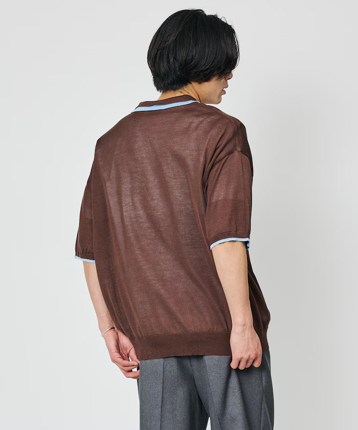 Limited Release Relaxed Fit Color Block Knit Polo Shirt