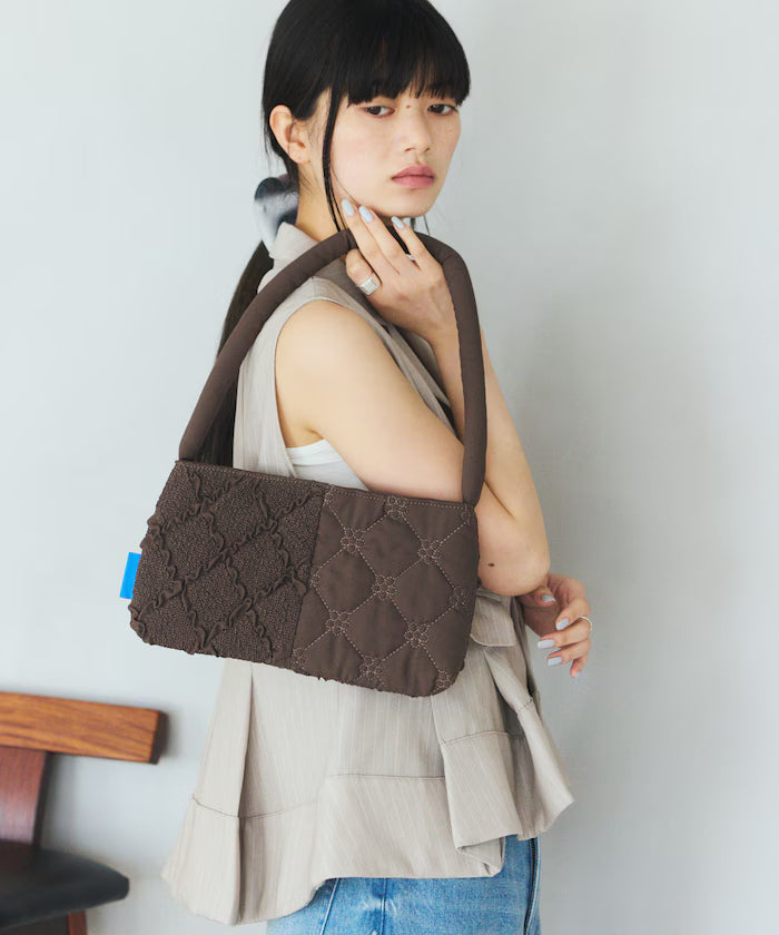 Flower Quilt Patchwork One Handle Bag