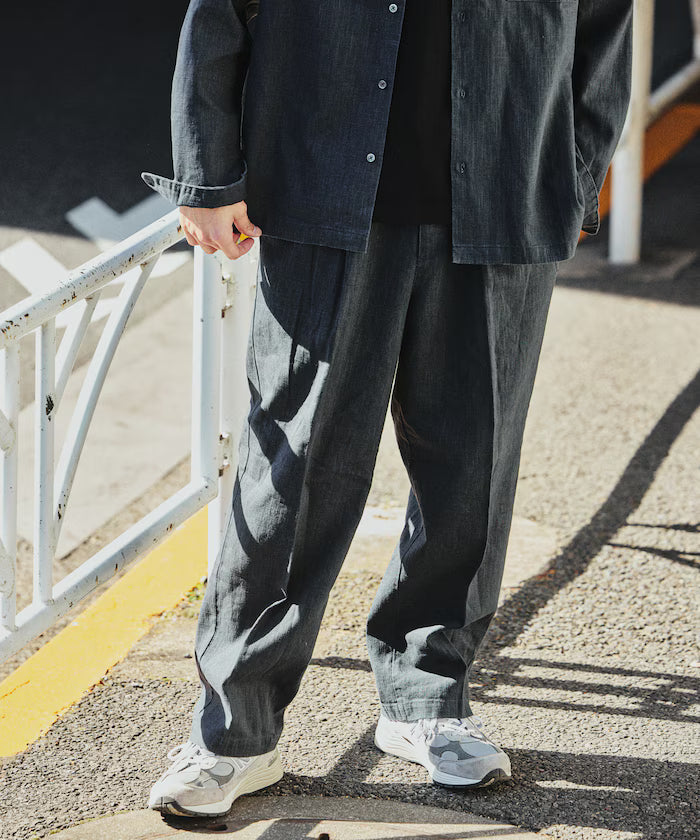 LINEN COTTON EASY SLACKS [Compatible with Setup]