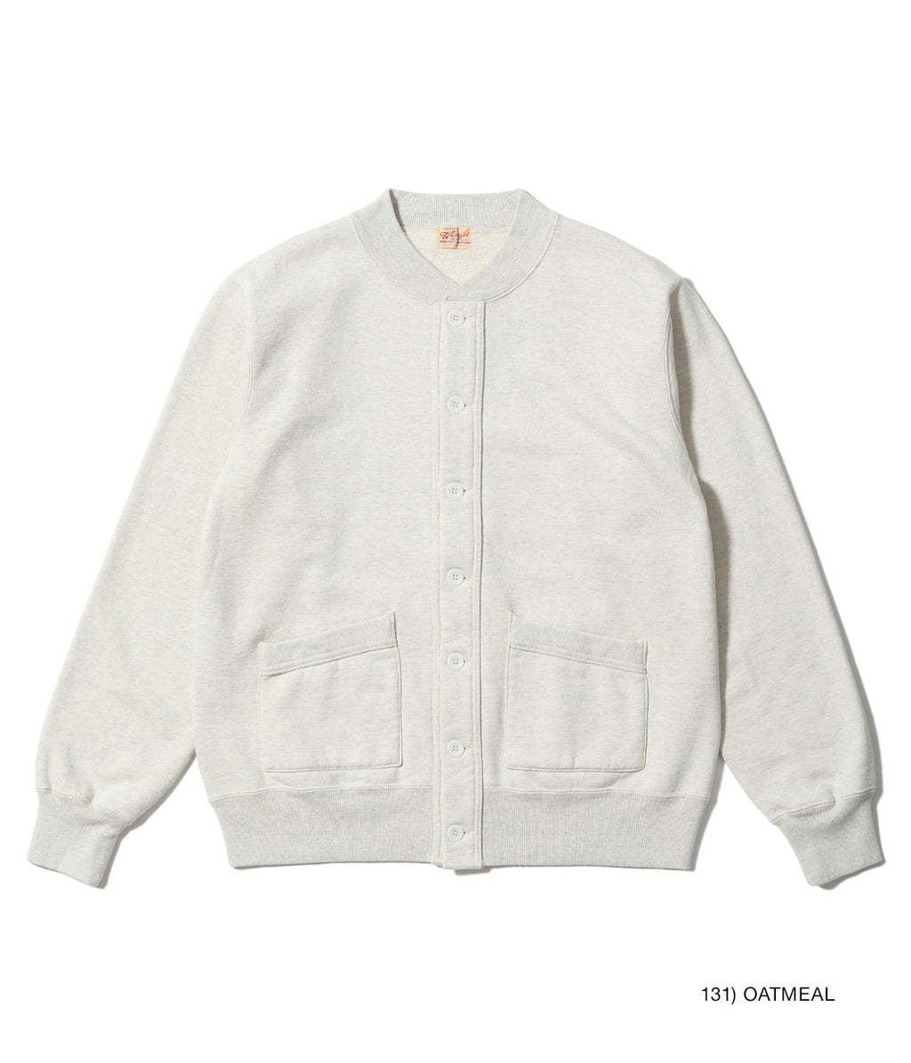 BUTTON FRONT ATHLETIC COAT - OATMEAL