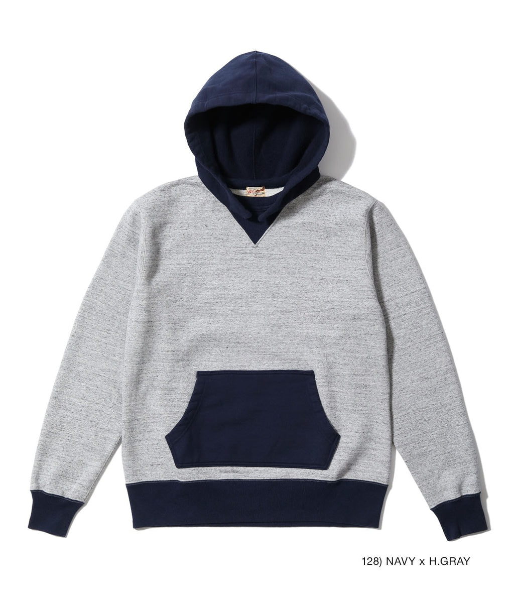 ATTACHED HOOD PARKA - NAVY × H.GRAY