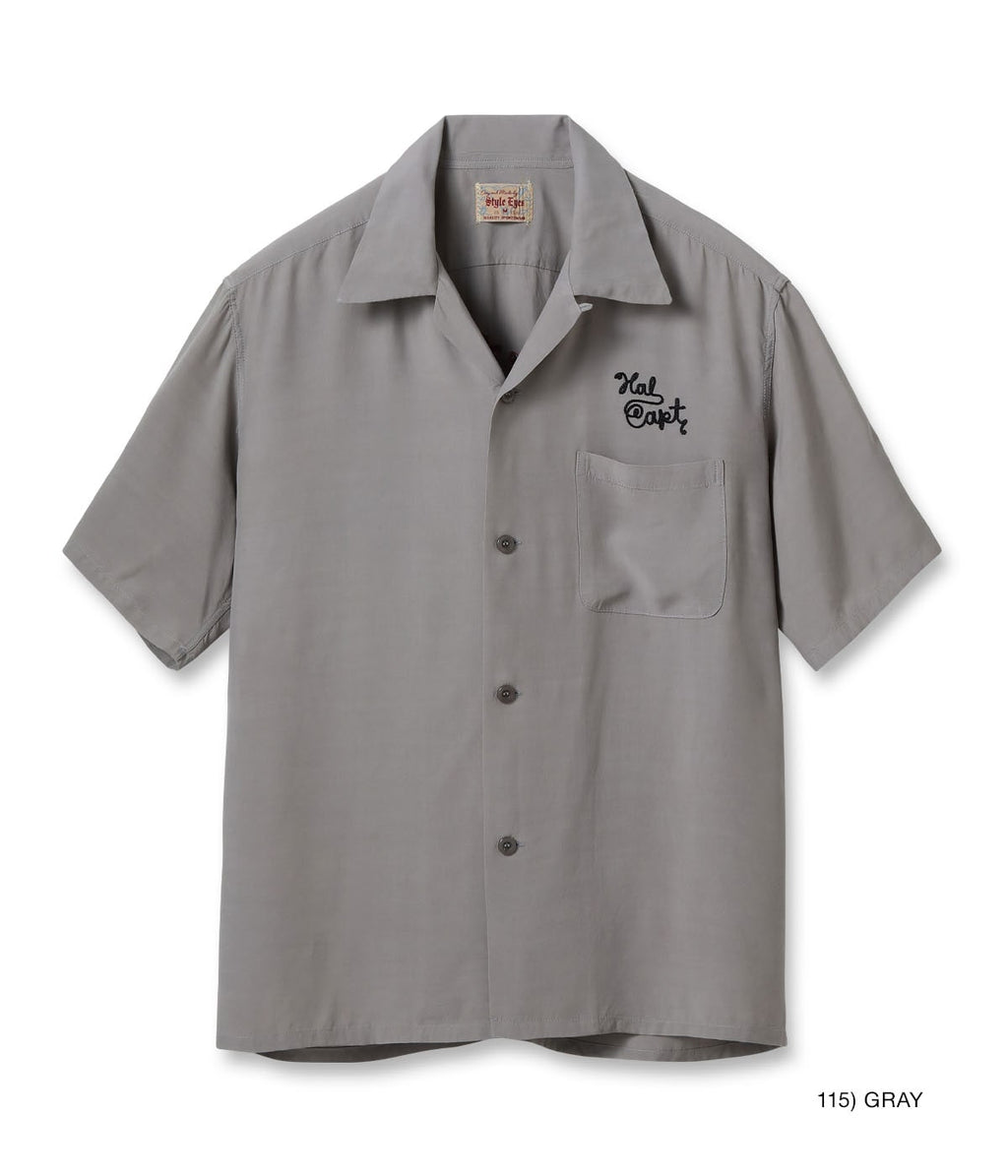 RAYON BOWLING SHIRT “CUSTOM BODY SHOP” - GRAY