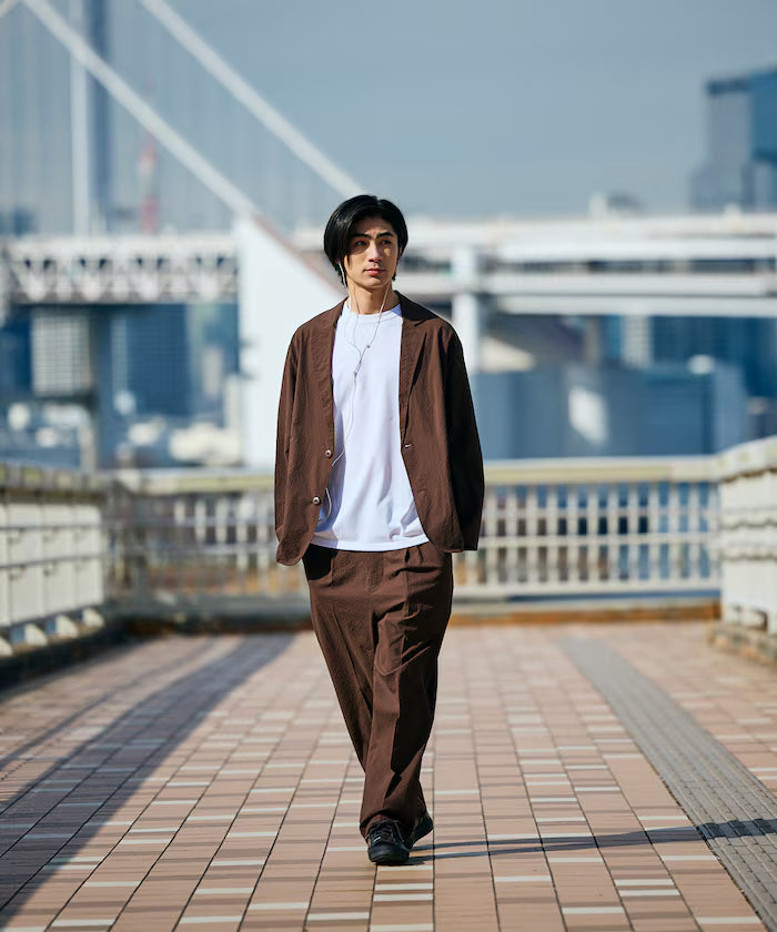 AiRide/AiRide Relax Fit Seersucker Setup/Tailored Jacket/Wide Slacks/Quick Dry/UV Cut 【Limited Release】
