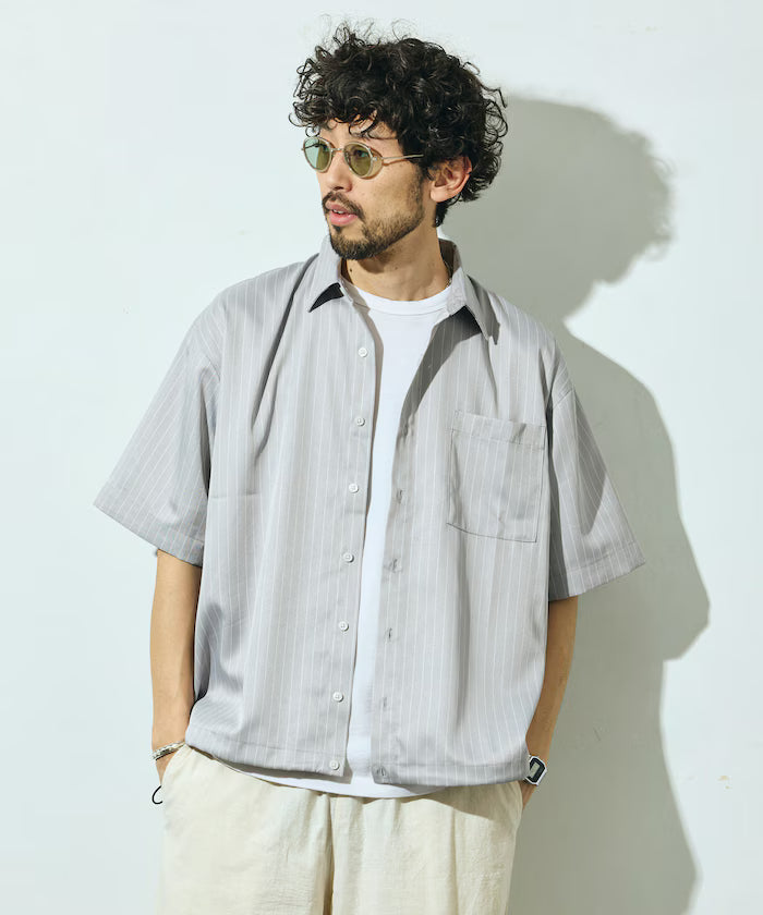 Spindle Stripe Short Sleeve Shirt / Compatible with Setup