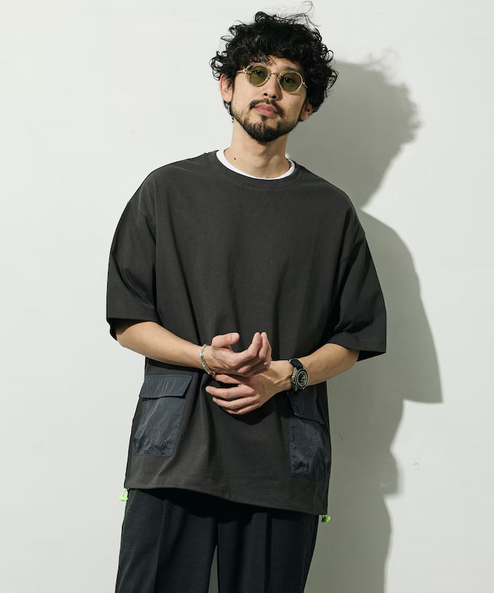 6 oz Side Pocket Spindle Short Sleeve T-Shirt / Big Silhouette