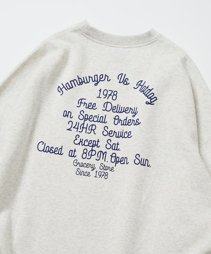 Big Silhouette Varsity Jacket Design Crew Neck Sweat / Back Print [Limited Edition]