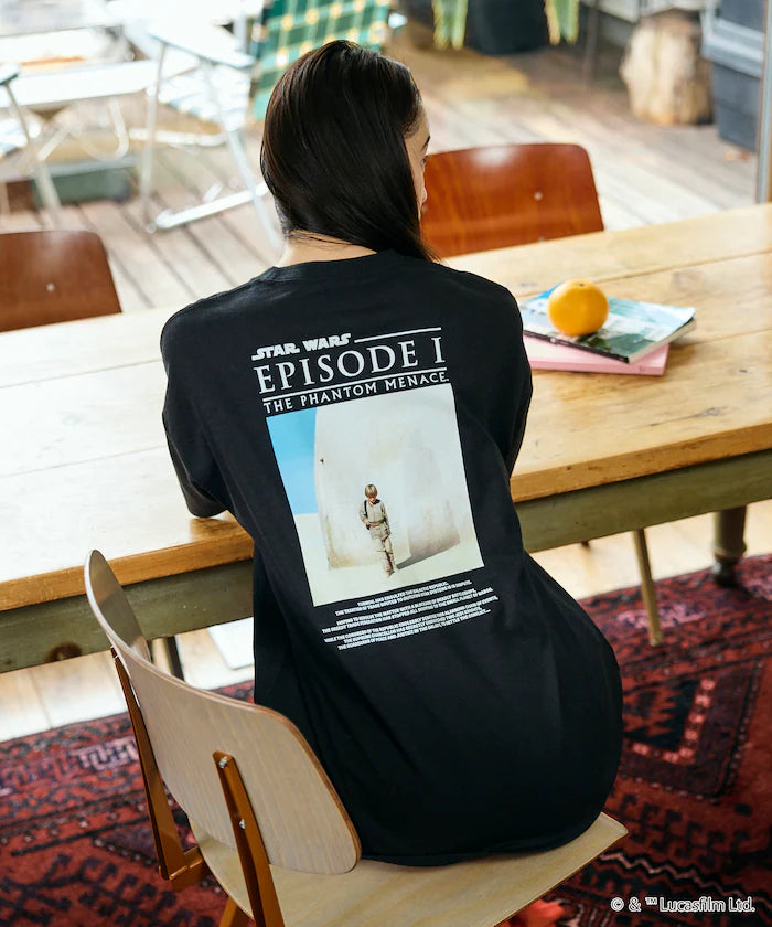 STAR WARS EPISODE 1/Star Wars Exclusive Big Silhouette Back Print Crew Neck T-shirt 【Limited Edition】