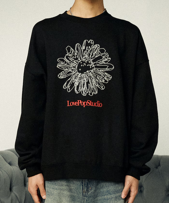 LOVE POP STUDIO FLOWER EMBROIDERY SWEAT【Limited Edition】