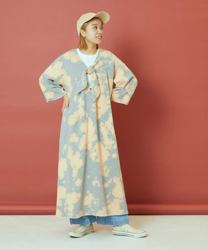 Bleach Back Sweat Ribbon One-Piece