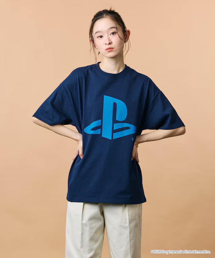 Big Silhouette Logo Back Print Crew Neck T-Shirt / PlayStation LOGO 【Limited Edition】
