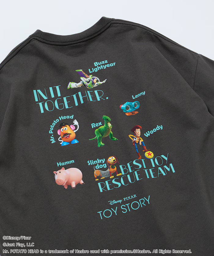 [TOY STORY] Exclusive Back Print Crew Neck T-Shirt / RANDOM [Limited Edition] - Dark Gray