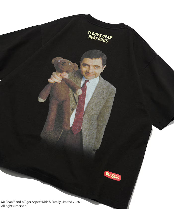 Mr. Bean Back Print Tee / Teddy & Bean Back Print T-shirt - Black
