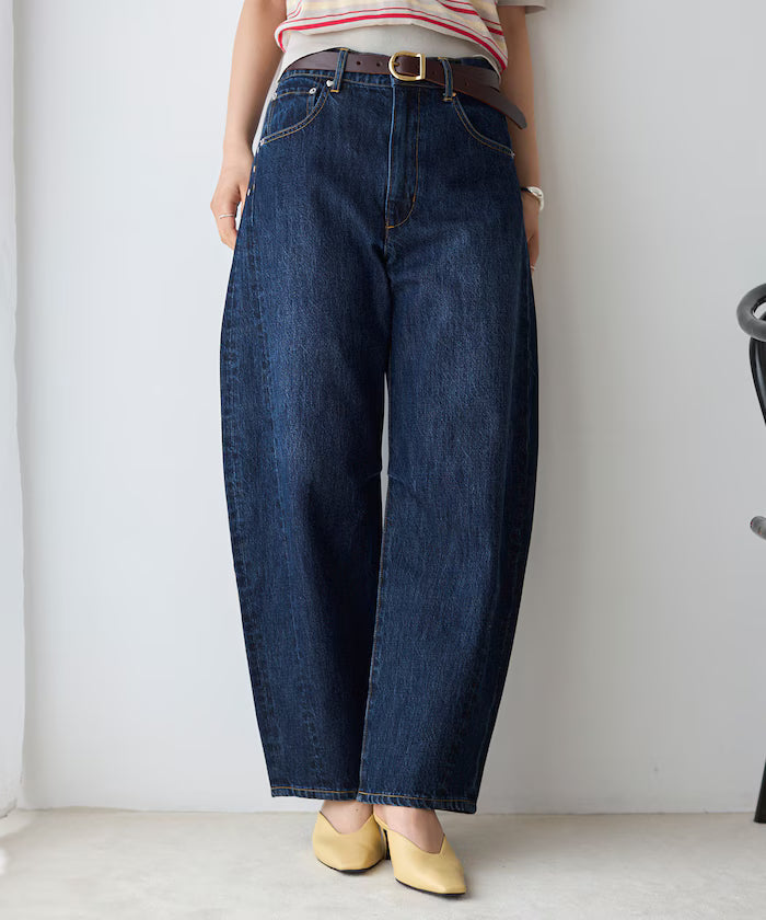 [March 11, 12:00 release] Heart Studs Curvy Denim / Wide Silhouette