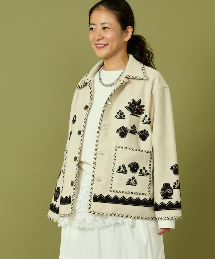 Indian Embroidery Wool Mexican Jacket