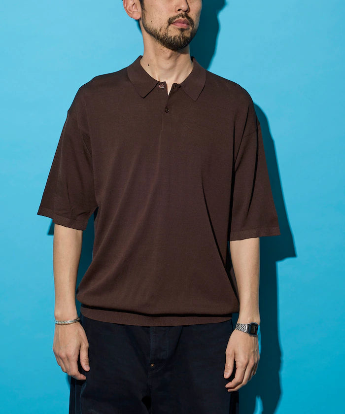 [New Color Added] SUPER ICE / Super Ice Short Sleeve Polo Neck Knit / Contact Cold Sensation