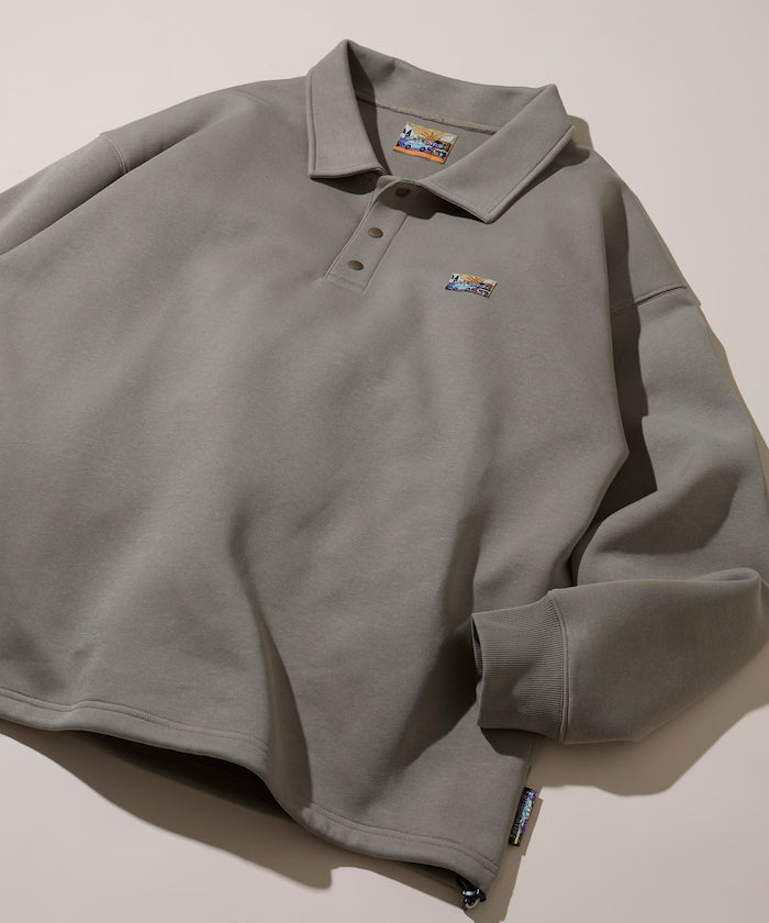 Big Silhouette Spindle Cardboard One Point Logo Polo Color Sweat